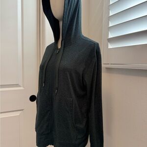 Quince Charcoal Zip-Up Hoodie Jacket